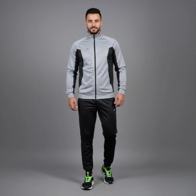 Survêtement homme gris en satin AUSLESE Réf 805-G