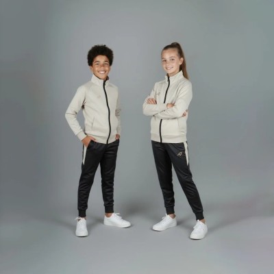 Survêtement enfant Auslese RS-804-BG beige et noir – veste zippée et pantalon