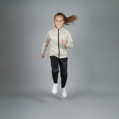 Survêtement enfant Auslese RS-804-BG beige et noir – veste zippée et pantalon