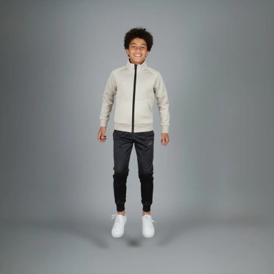 Survêtement enfant Auslese RS-804-BG beige et noir – veste zippée et pantalon