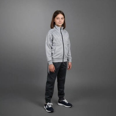 Survêtement enfant Auslese RS-804-G gris clair et gris foncé – veste zippée et pantalon