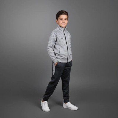 Survêtement enfant Auslese RS-804-G gris clair et gris foncé – veste zippée et pantalon