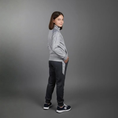 Survêtement enfant Auslese RS-804-G gris clair et gris foncé – veste zippée et pantalon