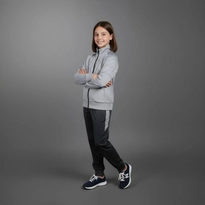 Survêtement enfant Auslese RS-804-G gris clair et gris foncé – veste zippée et pantalon