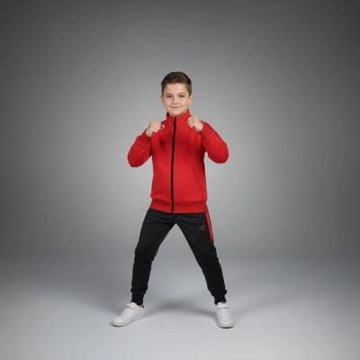 Survêtement enfant Auslese RS-804-RG rouge et noir – veste zippée et pantalon