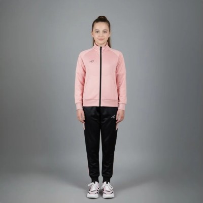 Survêtement fille RS-804-C corail et noir – veste zippée et pantalon