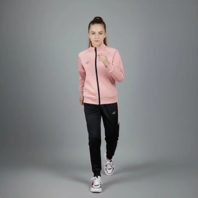 Survêtement fille RS-804-C corail et noir – veste zippée et pantalon