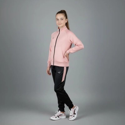 Survêtement fille RS-804-C corail et noir – veste zippée et pantalon