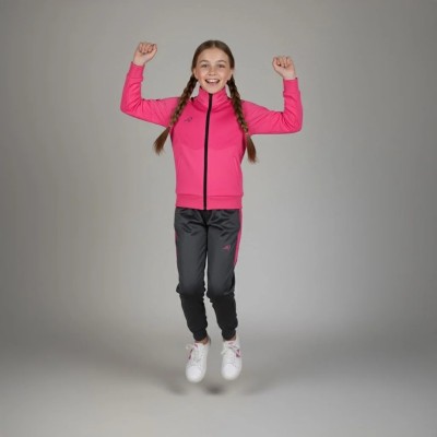Survêtement enfant RS-804-ROF rose fuchsia et noir – veste zippée et pantalon