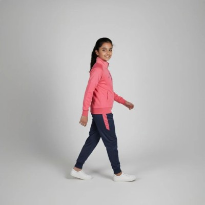 Survêtement fille Auslese RS-804-ROP rose poudré et bleu marine – veste zippée et pantalon