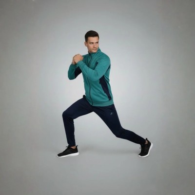 Survêtement homme vert en satin AUSLESE Réf 805-VT