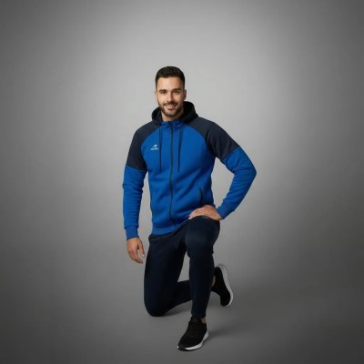 SURVÊTEMENT HOMME REBEL SPORT BLEU À CAPUCHE RS-829-BL