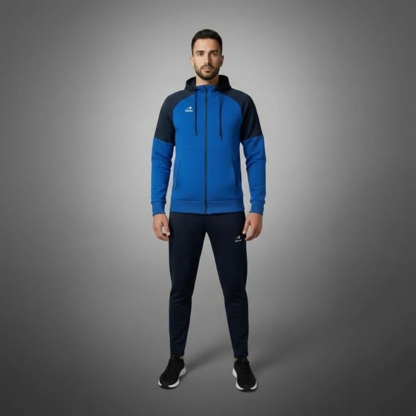 SURVÊTEMENT HOMME BLEU À CAPUCHE