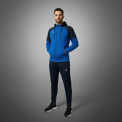SURVÊTEMENT HOMME REBEL SPORT BLEU À CAPUCHE RS-829-BL