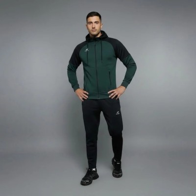 SURVÊTEMENT HOMME VERT À CAPUCHE RS-829-VT