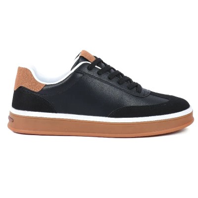 Sneakers homme GLA SHOES noir et camel – Réf GLA-FA-1-N