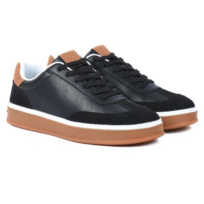 Sneakers homme GLA SHOES noir et camel – Réf GLA-FA-1-N