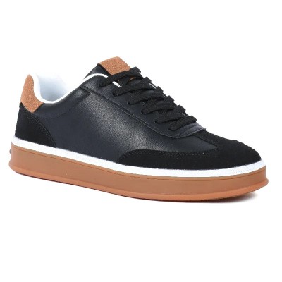 Sneakers homme GLA SHOES noir et camel – Réf GLA-FA-1-N