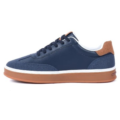 Sneakers homme GLA SHOES bleu marine et camel – Réf GLA-FA-1-BLM