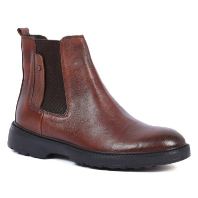 Bottines Chelsea ELITO homme marron en cuir tige 13,5 cm – Réf. EL-25120-M