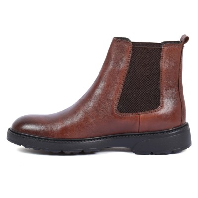 Bottines Chelsea ELITO homme marron en cuir tige 13,5 cm – Réf. EL-25120-M