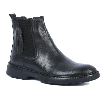 Bottines Chelsea ELITO homme noires en cuir tige 13,5 cm – Réf. EL-25120-N