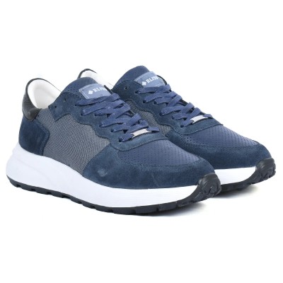 Baskets ELITO homme bleu marine en cuir – Réf. EL-25117-BLM