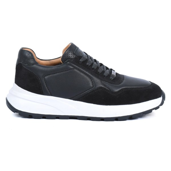 BASKETS HOMME NOIRES EN CUIR