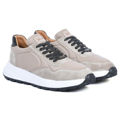 Baskets ELITO homme beige en cuir – Réf. EL-25115-BG