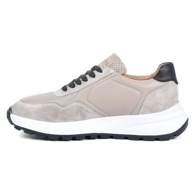Baskets ELITO homme beige en cuir – Réf. EL-25115-BG