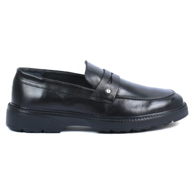 Mocassins ELITO homme noirs en cuir – Réf. EL-25111-N