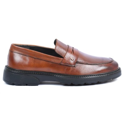 Mocassins ELITO homme marron en cuir – Réf. EL-25111-M
