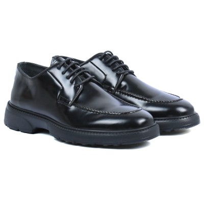 Chaussures ELITO homme noires en cuir – Réf. EL-25107-NV