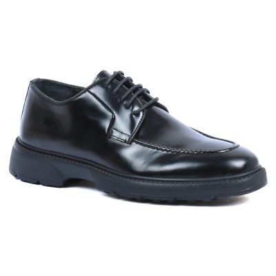 Chaussures ELITO homme noires en cuir – Réf. EL-25107-NV