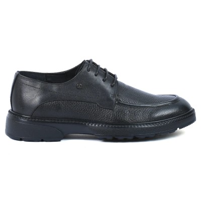 Chaussures ELITO homme noires en cuir – Réf. EL-25107-P-N