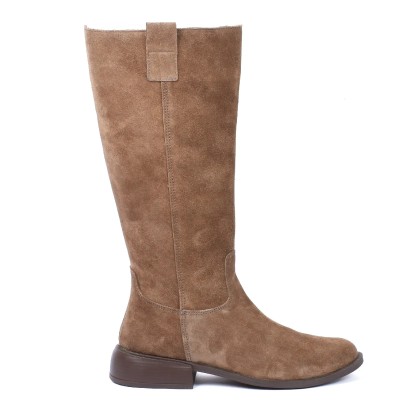 Bottes hautes Andrea Bruni femme marron en cuir daim – Réf. AB-109-7-DM