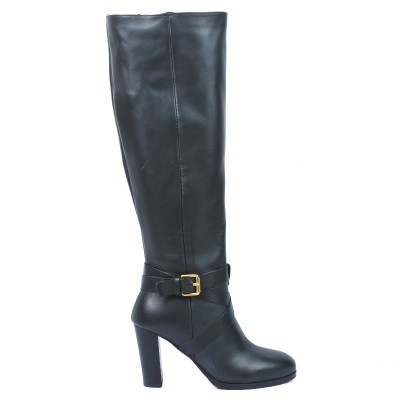 Bottes hautes Andrea Bruni femme noires en cuir – Réf. AB-022-3-N