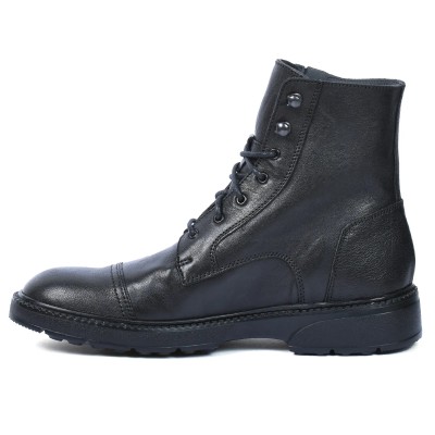 BOTTINES HOMME 100 % EN CUIR NOIRES  ELITO EL-25110-N