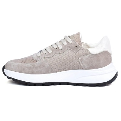 Baskets ELITO homme beige en cuir – Réf. EL-25117-BG