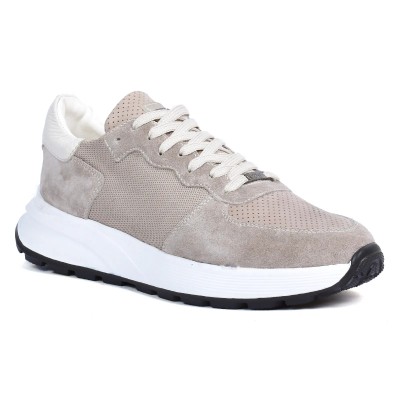 Baskets ELITO homme beige en cuir – Réf. EL-25117-BG