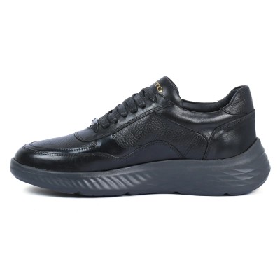 BASKETS ELITO HOMME NOIRES 100 % EN CUIR EL-25116-N