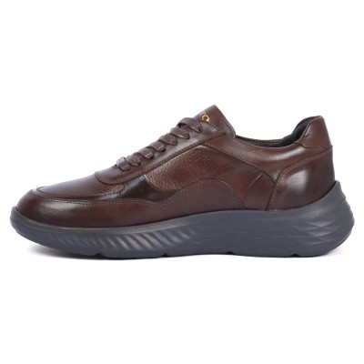 BASKETS ELITO HOMME MARRON 100 % EN CUIR EL-25116-M