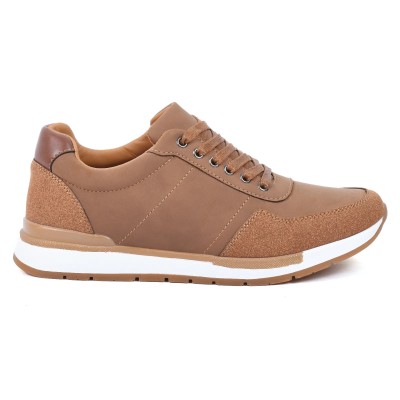 Sneakers homme marron G L A SHOES GLA-FA-2-M avec semelle blanche