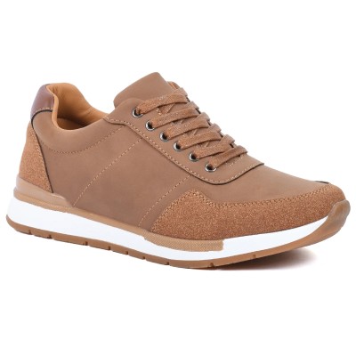 Sneakers homme marron G L A SHOES GLA-FA-2-M avec semelle blanche