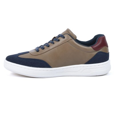 Sneakers homme kaki G L A SHOES GLA-FA-14-K avec semelle blanche