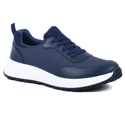 Sneakers homme bleu marine G L A SHOES GLA-JD25-32-BLM avec semelle blanche