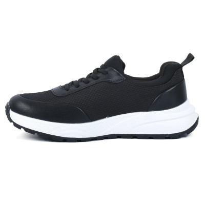Sneakers homme noir G L A SHOES GLA-JD25-32-N avec semelle blanche