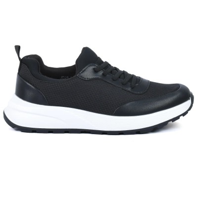 Sneakers homme noir G L A SHOES GLA-JD25-32-N avec semelle blanche
