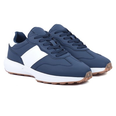 Sneakers homme bleu marine G L A SHOES GLA-JD25-83-BLM avec détails blancs