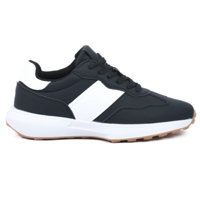 Sneakers homme noir G L A SHOES GLA-JD25-83-N avec détails blancs